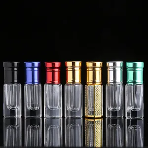 CJ- 2021Hot Sale New Arrived 3ml 6ml 12ml Octagon Mold Empty Glass Oud Oil Bottles With Different Cap