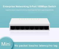 KuWFi 24V saklar wifi saku putih 100Mbps 8port saklar jaringan untuk dalam ruangan