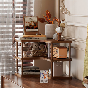 Corner <b>Desktop</b> Storage Rack Multi Layer Wood Organizer For Office Desk And Kitchen Use - Product Image 4