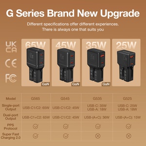 Wontravel Mini <span class=keywords><strong>Pocket</strong></span> trên toàn thế giới phổ Travel Adapter 65W PPS USB Adapter sạc cho gia đình và du lịch - Product Image 6
