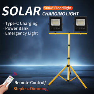 Luce da Lavoro <span class=keywords><strong>LED</strong></span> Ultra-Luminosa Ricaricabile Solare, Faro Portatile per Cantieri, Campeggio, Interruzioni di Corrente - Product Image 3