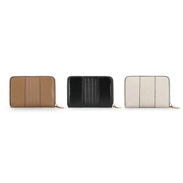 ZB103 Wholesale Hot Sale Fashion Stylish PU Leather Custom Credit Card Wallet Holder High Qualify Zipper Elegant Wallet