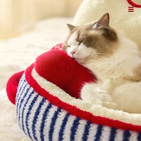 Personalizable Otoño Invierno cálido gato nido y perro perrera lindo Coral terciopelo personalizado gato sofá patrón sólido transfronterizo