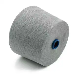 100 pct ring spun Grey Ne 20/1 Ne 30/1 Ne 40/1 100% organic compact cotton carded yarn for knitting and weaving