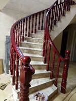 Colonne octogonale moderne de la marque Busen, spécifications 5,5, bois de caoutchouc durable avec 1 an de garantie, pièces d'escalier pour maison et villa