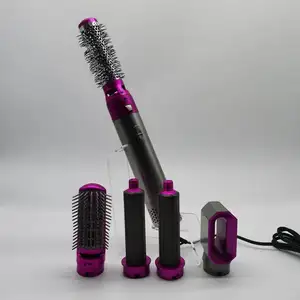 5-in-1 Hot Air Hair Dryer Comb Blowout Curling Straightening Automatic Hair Suction-All-In-One Styling Tool