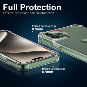 เคสกันกระแทกแบบถุงลมนิรภัย ดีไซน์ใสพิเศษ ความหนา 1.5 มม. ผลิตจาก TPU ใส สำหรับ <span class=keywords><strong>iPhone</strong></span> 18 17 16 15 <span class=keywords><strong>14</strong></span> <span class=keywords><strong>13</strong></span> 12 11 <span class=keywords><strong>Pro</strong></span> <span class=keywords><strong>Max</strong></span> - Product Image 3