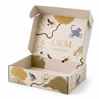 Boîte d'expédition en carton ondulé recyclable imprimée sur mesure, écologique, pliable, avec poignée pour cosmétiques
