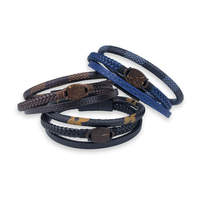 Bracelet NFC en coquille de noix de coco avec chaîne en cuir, cadeaux intelligents pour les vacances et les anniversaires, cadeau RFID, étiquette de contrôle d'accès en coquille de noix de coco, OEM/ODM