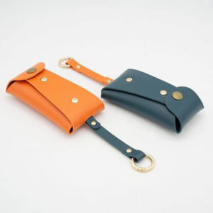 Porte-clés et étui à clés en cuir personnalisables, couleur assortie, nouveau modèle. Porte-clés avec fermoir à pression. Étui à verrouillage pour portefeuille. - Product Image 3