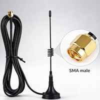 Antenne LoRa 433 MHz 5 dBi à gain élevé omnidirectionnelle avec base magnétique SMA mâle et ventouse pour extérieur sans fil