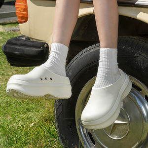 Chaussures de chef unisexes, été, extérieur, semelle épaisse, hauteur accrue, antidérapantes, couvre-orteils, pantoufles EVA confortables, douces, paresseuses, à enfiler - Product Image 5