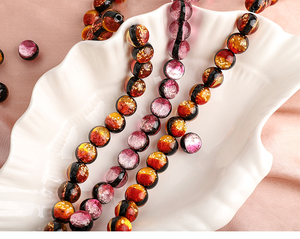 Cuentas de Vidrio Luminosas con Lámina Plateada de Doble Cara de 12 mm, Color Degradado Japonés, Cuentas Sueltas para Accesorios de Joyería DIY, Disponibles en Existencia - Product Image 5