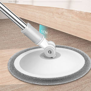 Venta caliente fregona rotativa de un solo barril perezoso manos libres mango de lavado de manos separación de descontaminación con juego de cubo de fregona a presión - Product Image 2