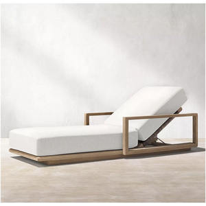 Nouvelle arrivée : chaise longue en teck pour extérieur, mobilier de patio, lit de repos moderne pour l'extérieur - Product Image 4