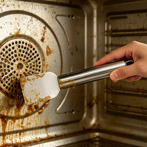 Utensilio de cocina multifuncional creativo, espátula de limpieza de acero inoxidable para el hogar, espátula para descongelar el refrigerador, espátula para aceite - Product Image 1