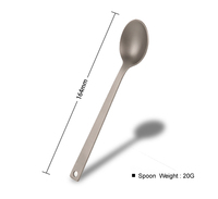 Ensemble de couverts pliables en titane durable, 1 cuillère, 1 fourchette et 1 couteau pour le plein air/le camping