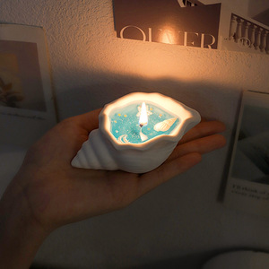 Yibo Seashell Scented Candles Summer Ocean Theme Fragrance Decorative Candle For Bedroom - Product Image 2