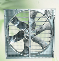 Ventilateur d'extraction axial mural silencieux pour poulailler industriel et hangar à vaches, avec deux roulements à billes, couleur argent, garantie 1 an