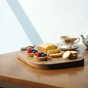 Walnut Wood Chopping Board Irregular Shape Durable Steak <b>Plate</b> For Party Home Kitchen Use - Product Image 3