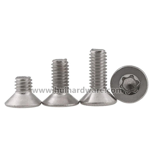 Tornillos de máquina con cabeza avellanada plana hexalobular Torx Plum de seis lóbulos GB2673, tornillos antirrobo - Product Image 2
