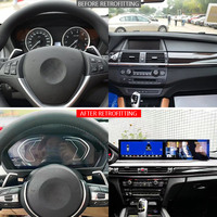 Accessoires d'affichage de performance pour tableau de bord LCD et console centrale modifiés pour l'intérieur de voiture, compatibles avec X6 2014