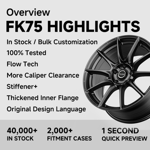 Jantes en alliage d'aluminium Makstton Flow Formed FF-FK75 pour Audi A1, 15-16 pouces, en stock, pour <span class=keywords><strong>voiture</strong></span> de tourisme et <span class=keywords><strong>course</strong></span> - Product Image 2