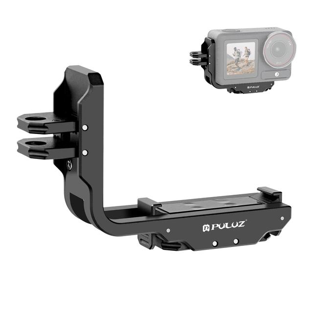 PULUZ Quick Release Magnetic L Bracket Metal Camera Adapter Accessories for DJI Osmo Action 5 Pro/4 Vertical Horizontal Shooting