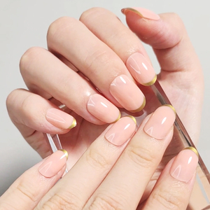 <span class=keywords><strong>Faux</strong></span> ongles naturels faits <span class=keywords><strong>maison</strong></span> à pression sur les ongles Abs court ovale or français pointe <span class=keywords><strong>faux</strong></span> ongles populaire tendance Premium nu <span class=keywords><strong>faux</strong></span> produit pour ongles - Product Image 4