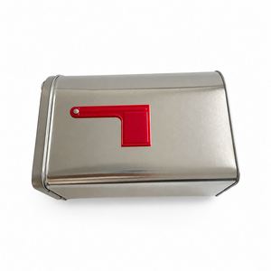 Boîte aux lettres miniature personnalisée avec logo, boîte cadeau en métal décorative DIY avec drapeau rouge pour événement promotionnel - Product Image 6