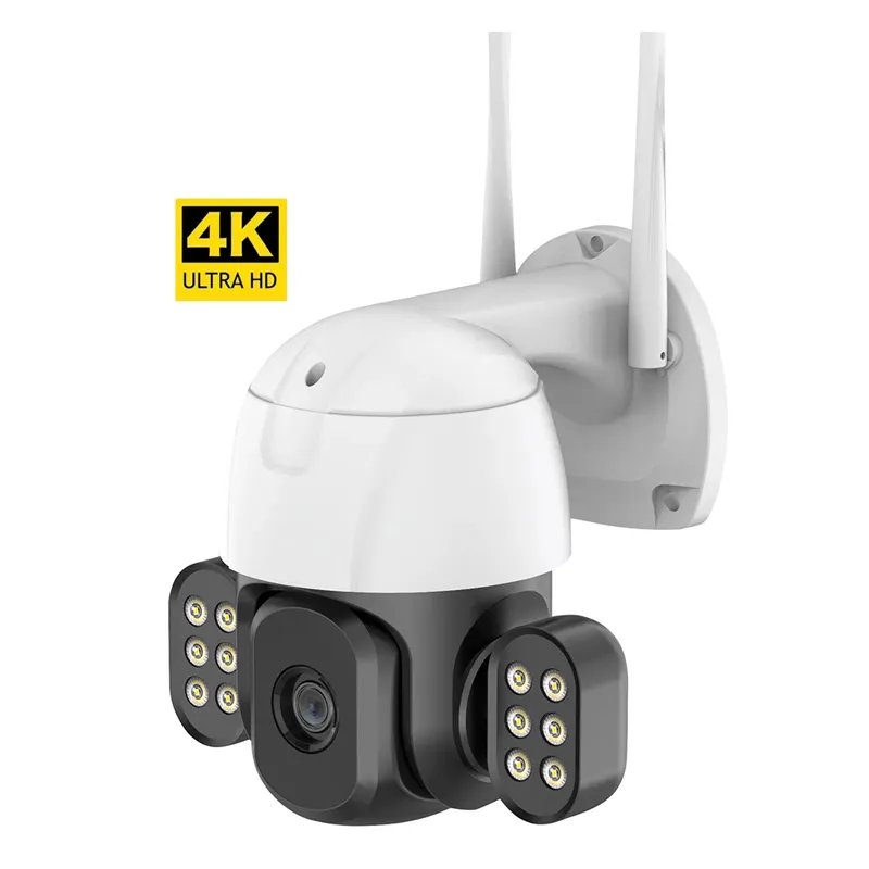 4K 8MP IP66 Waterproof Human Shape Detect Alarm WIFI PTZ 8X Digital Zoom IP66 Outdoor Surveillance Camera