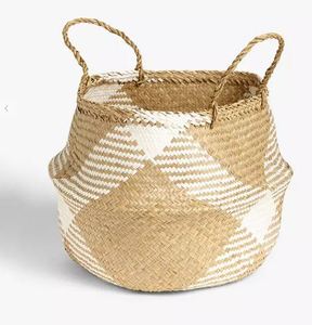 Best Seller Natural Seagrass Woven <b>Wicker</b> <b>Storage</b> <b>Basket</b> Handmade With Handles High Quality From Vietnam Wholesale - Product Image 1