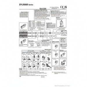Électrovanne pneumatique SMC Produit de vannes de commande SYJ5240-5L - Product Image 1
