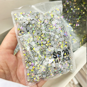 彩色水晶玻璃修补平背宽松水钻散装平背铁水钻服装配件 - Product Image 5