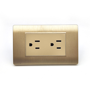 مقبس كهربائي أمريكي قياسي ذهبي اللون 16 أمبير بـ 6 أسنان للمنزل والمكتب - Product Image 1