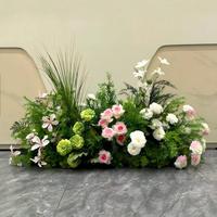 Fleurs artificielles en gros, aspect naturel, pour allée, hydrangea blanc, bouquet de fleurs pour mariage