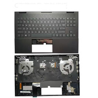 Casing Atas Palmrest dengan Tata Letak US/RU/FR/SP/LA/IT/HB Keyboard Backlit dengan Lampu Latar untuk HP Omen 15-EN EK TPN-Q238 Q236 Q208 Hitam