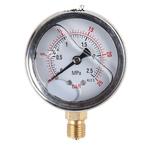 เกจวัดแรงดันแบบอนาล็อก 0-2.5 MPa สำหรับอุปกรณ์เสริมเครื่องอัดอากาศ - Product Image 1