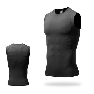 Camiseta sin mangas ajustada <span class=keywords><strong>de</strong></span> <span class=keywords><strong>entrenamiento</strong></span> para <span class=keywords><strong>hombre</strong></span>, camiseta sin mangas <span class=keywords><strong>de</strong></span> compresión <span class=keywords><strong>de</strong></span> fondo seco <span class=keywords><strong>de</strong></span> alta velocidad elástica para correr - Product Image 3