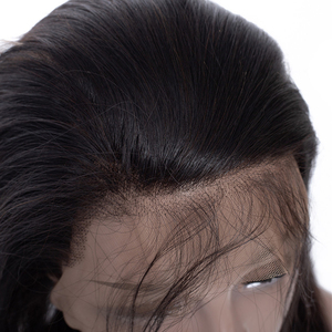 360 Cierre Peruano Onda del cuerpo Cierre de cabello humano Apple Girl Encaje suizo 100% Remy Línea de cabello natural con cabello de bebé - Product Image 4