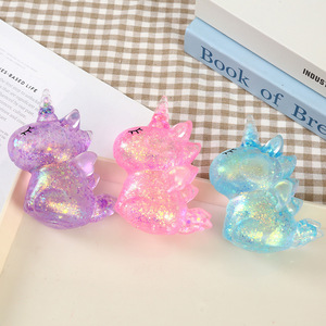 Hot Selling TPR Maltose Glitter Unicorn Pressure Release Promotional Gift Decompression Squeeze <b>Squishy</b> Toys for Kids Adults - Product Image 4