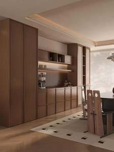 Armoire en bois moderne modulaire et peu encombrante sur mesure pour chambre à coucher, salon et cuisine - Styles de décoration variés - Product Image 3