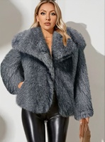 Vente en gros de manteau de fausse fourrure pour femmes à la mode veste d'hiver en fausse fourrure pour femmes manteau chaud pour femmes en fausse fourrure
