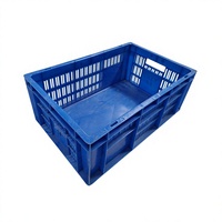 Boîte de rangement en plastique empilable portable rectangulaire ARISTO 53150 SP conçue pour un rangement polyvalent bleu