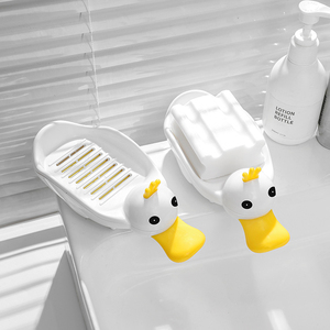Huishoudelijke Eend Vorm Zeepkist Draineerbare Opslaghouder Zeep Container Cartoon Zeep Opbergschotel Badkamer Accessoires - Product Image 6