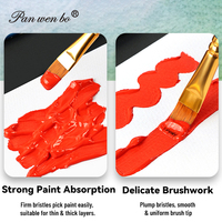 Ensemble de pinceaux professionnels pour peinture artistique, pinceaux pour aquarelle, pinceaux pour peinture acrylique, pour huile, gouache, tempera, artisanat, modélisme, tissu