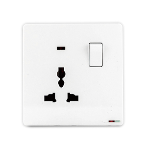 Interruptor <span class=keywords><strong>de</strong></span> Pared Estándar del Reino Unido, Suministro Directo <span class=keywords><strong>de</strong></span> Fábrica, 1 Tomacorriente Individual <span class=keywords><strong>de</strong></span> 13A, Tomacorriente Multifunción con Luz <span class=keywords><strong>de</strong></span> Neón - Product Image 2