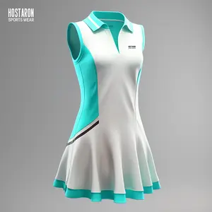 HOSTARON Tennis Cloth Custom Yoga Pantskirt Strappy Stretchy Pleated Golf Polo Shirt Pickleball Skirt Tennis Dress With Shorts