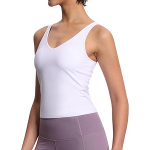 Brassière de sport longue pour femme, sans armatures, rembourrée, col en V, bretelles spaghetti, pour yoga et fitness, anti-transpiration, respirante, séchage rapide - Product Image 6