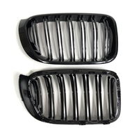 Grille de pare-chocs avant de voiture en ABS noir brillant à double lamelle de style moderne pour X4 F25 F26